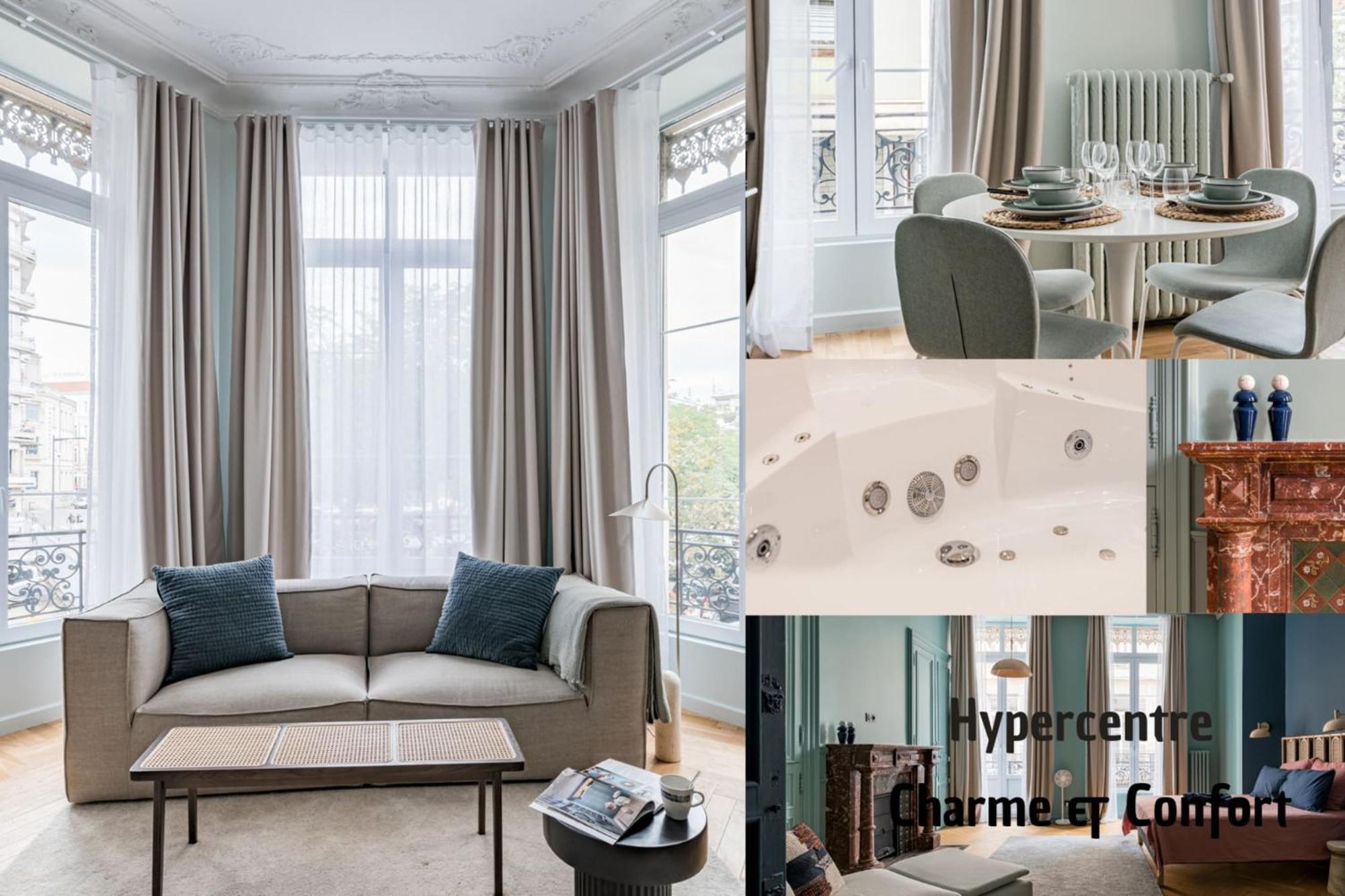 Beige Hospitalite - Gisele - Ultralux Balneo - Neuf 2 Chambres Saint-Etienne  Bagian luar foto